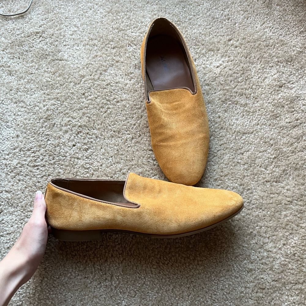 ALDO Mens Yellow Loafers Shoes